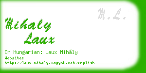 mihaly laux business card